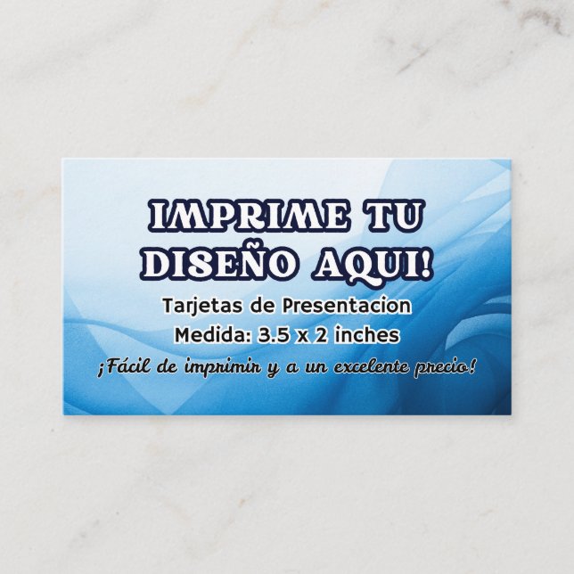 100 Cartes de Visite à Imprimer (Devant)