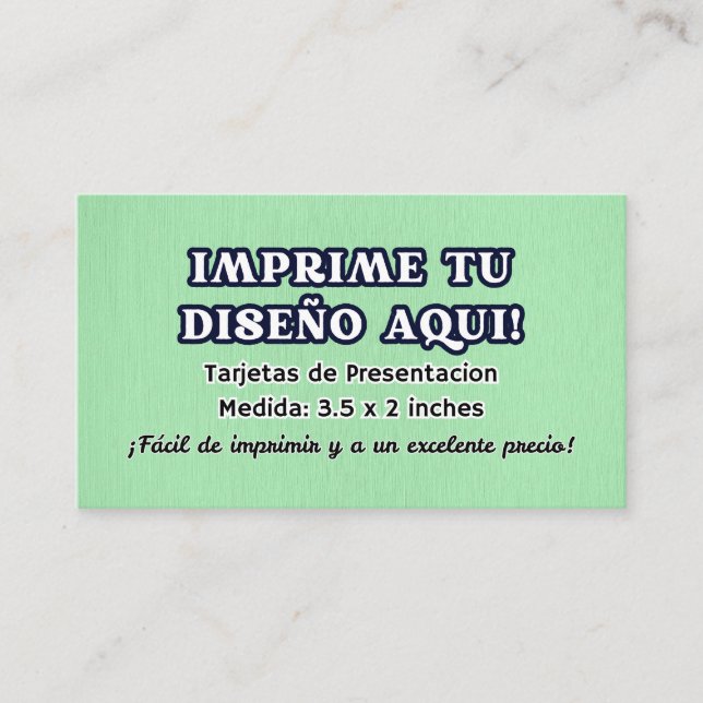 100 Cartes de Visite pour entreprise (Devant)