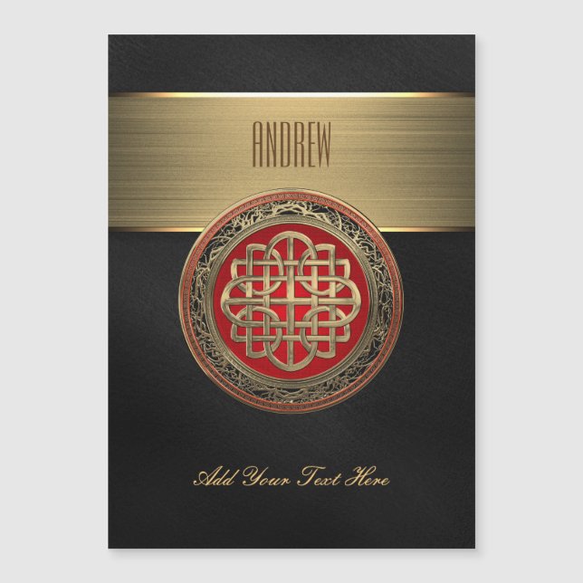 [100] Croix du noeud d'or celtique sacré (Devant)
