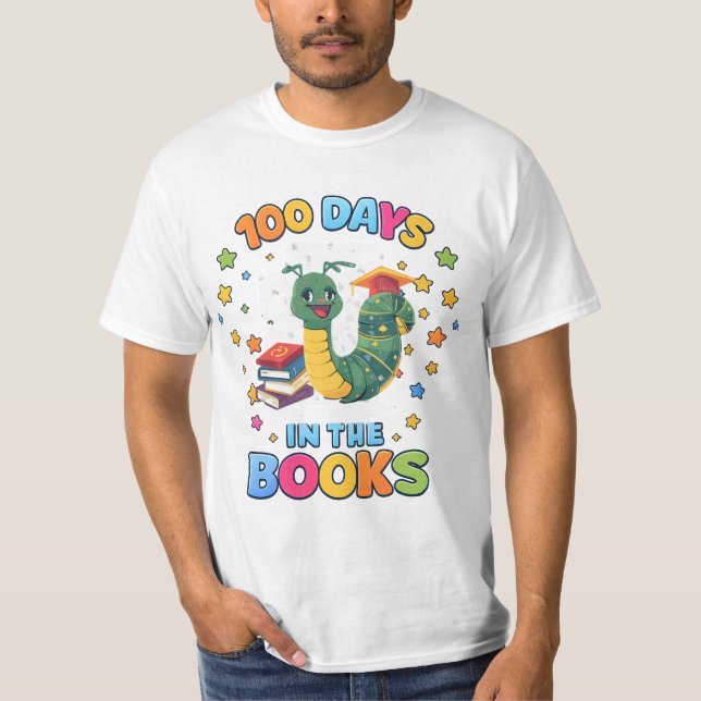 100 Days In The Books T-Shirt (Devant)