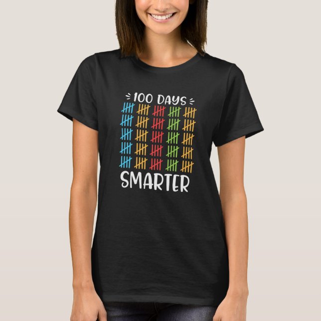 100 Days Smarter T-shirt 100th Day Of School Count (Devant)