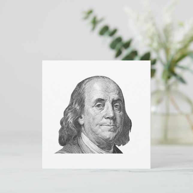 100 dollars, Benjamin Franklin (Debout devant)