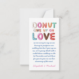 100 DONUT Abandonner Amour Changement de carte de