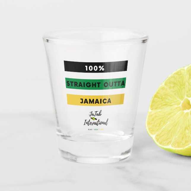 100% Droit Devant La Jamaïque Tiré Verre (Devant)