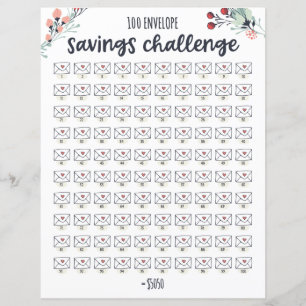 100 Enveloppe Saving Challenge Tracker