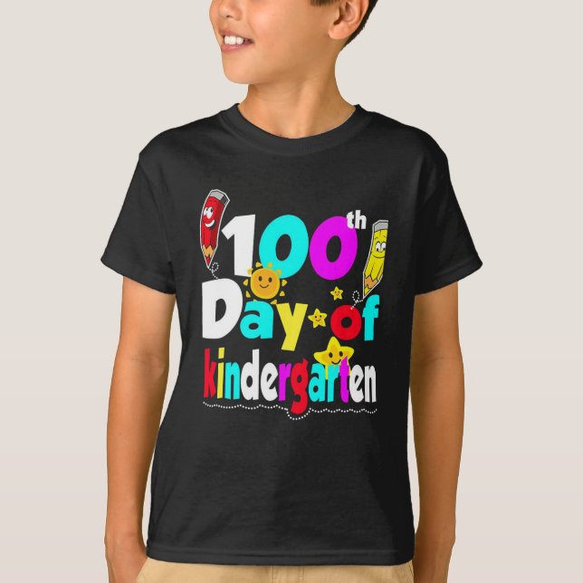 100 jour de T-shirt de jardin d'enfants (Devant)