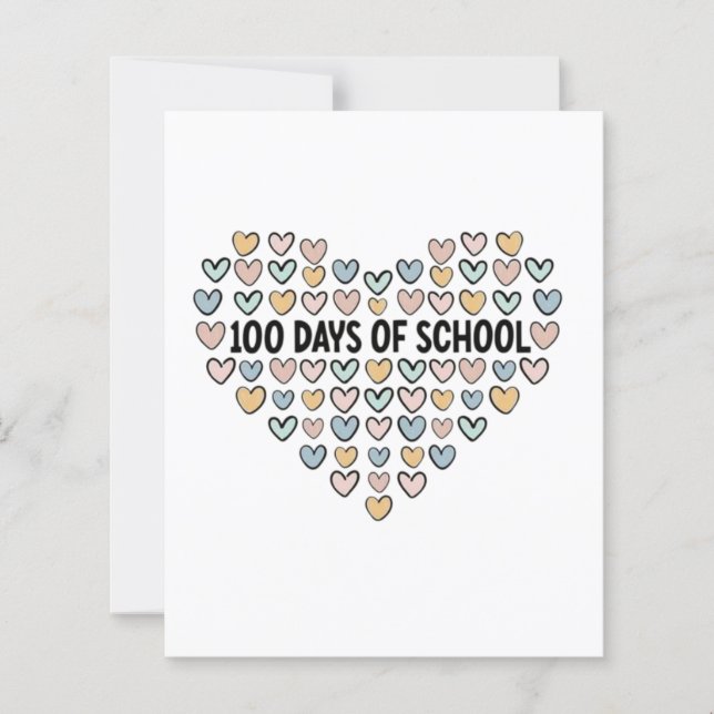 💖 100 jours de conception cardiaque à l'école (Devant)