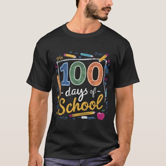 100 jours de conception de t-shirt scolaire (Devant)