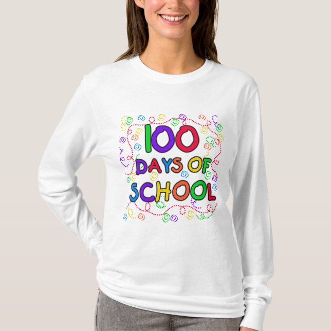100 Jours de Confetti de l'école Tshirts et cadeau (Devant)