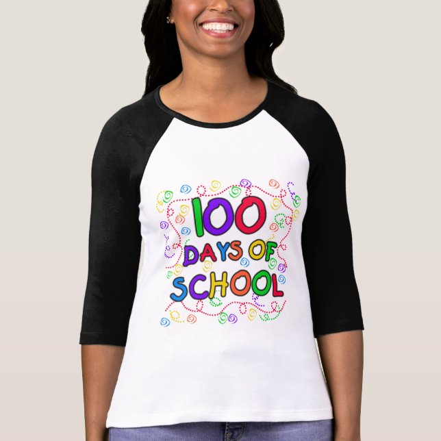 100 Jours de Confetti de l'école Tshirts et cadeau (Devant)