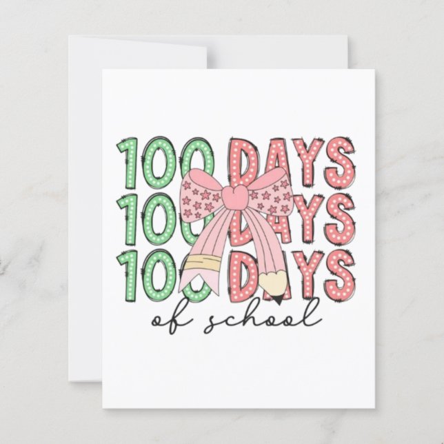 🎉 🎀 100 jours de 🎀 scolaire 📚 (Devant)