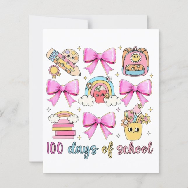 🌈 🎀 100 jours de 🎉 scolaire 📚 (Devant)