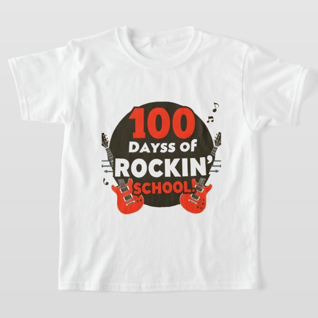 100 Jours de T-shirt d'écoliers Rockin' (Poser)