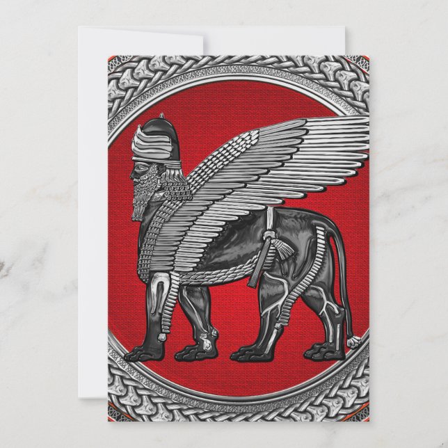 [100] Lion ailé assyrien : Or et Lamassu noir (Devant)