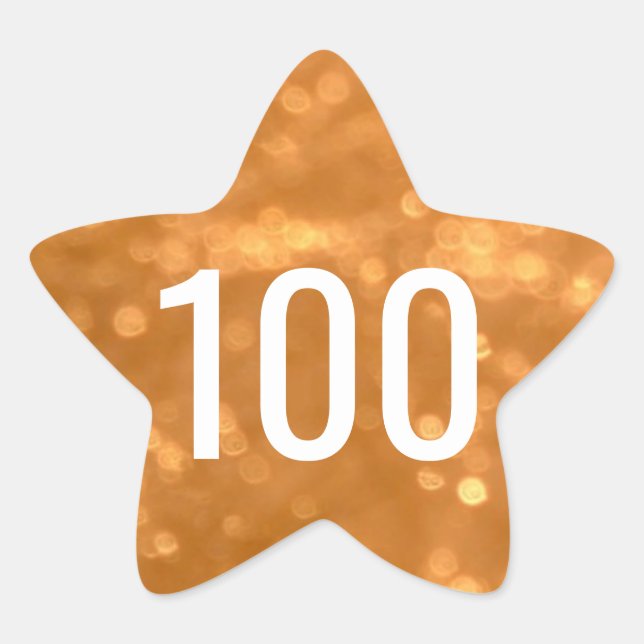 100 - Nombre Golden Star Sticker (Devant)