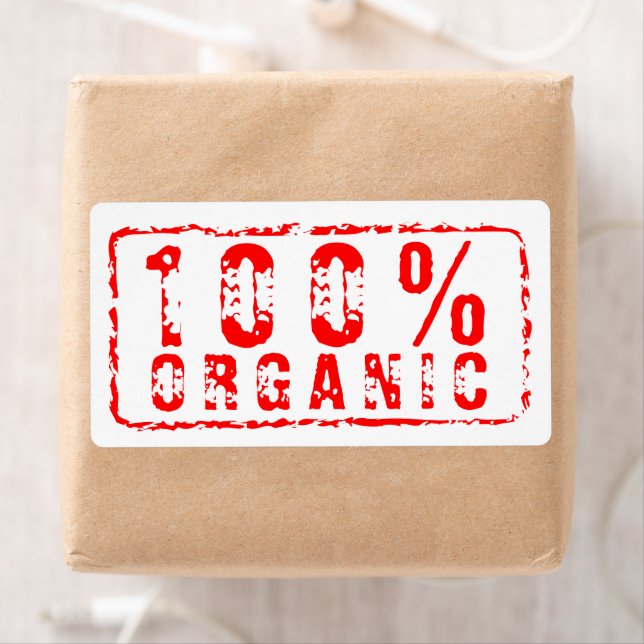 100% organice timbre rouge personnalisé étiquettes (En situation)