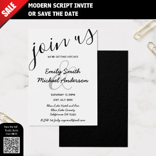 100 Petite invitation de mariage noir blanc à faib
