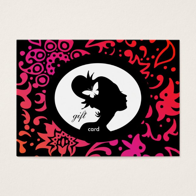 /100 Salon Carte Cadeau Papillon Femme colorée (Devant)