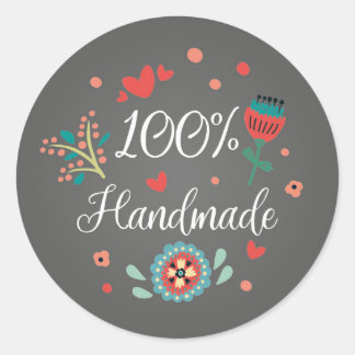 100% stickers floral ronds faits main