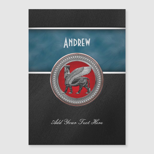 [100] Taureau ailé assyrien : Argent et lamassu no (Devant)