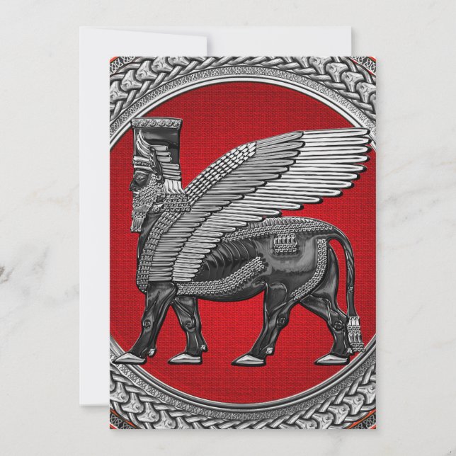 [100] Taureau ailé assyrien : Argent et lamassu no (Devant)