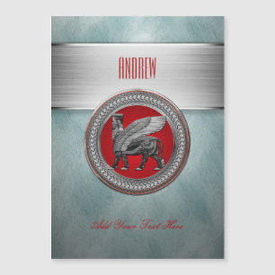 [100] Taureau ailé assyrien : Argent et lamassu no