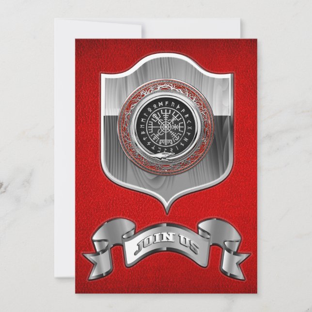 [100] Vegvisir - Viking Silver Magic Runic Compass (Devant)