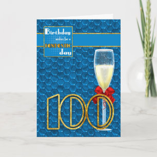 100e Anniversaire - Carte d'Anniversaire Géométriq