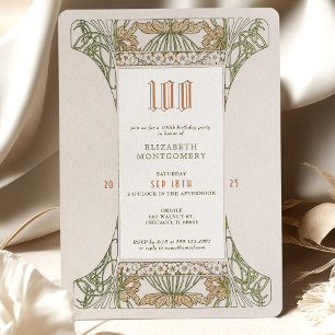 100e anniversaire Invitation Art Nouveau par Mucha