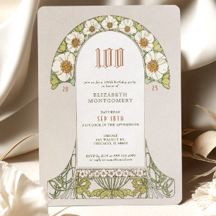100e anniversaire Invitation Art Nouveau par Mucha