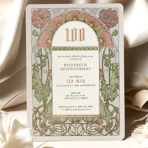 100e anniversaire Invitation Art Nouveau par Mucha