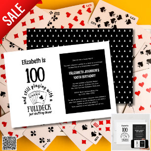 100e anniversaire Invitations Jeu Nuit Hommes Femm