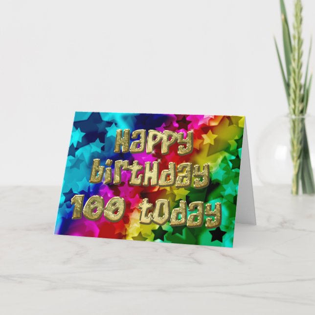 100e carte d'anniversaire Bright stars (Devant)