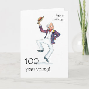 100e carte d'anniversaire - Man Dancing!
