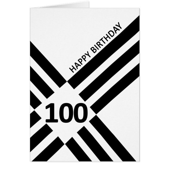100e Diagonal Noir Design Anniversaire (Devant)