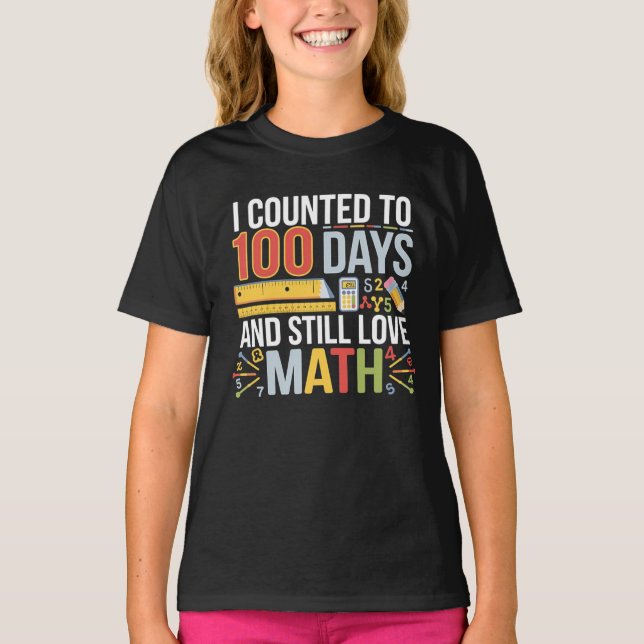 100e jour de l'école T-shirt - Fun Math Célébratio (Devant)