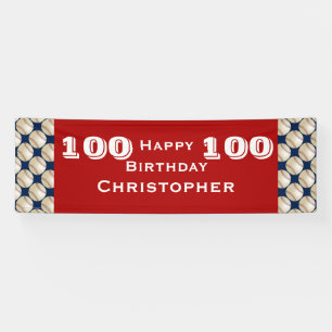 100th - 105th bannière de base-ball de fête