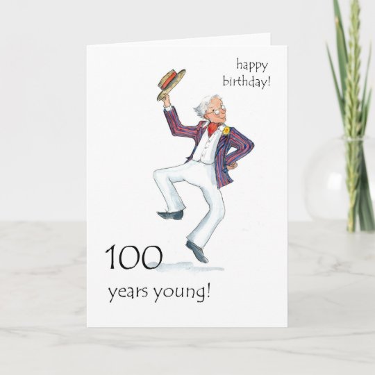 100th Carte D Anniversaire Danse D Homme Zazzle Fr