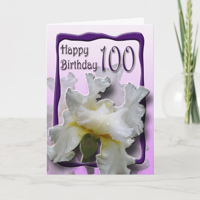 100th carte florale de félicitations (Devant)