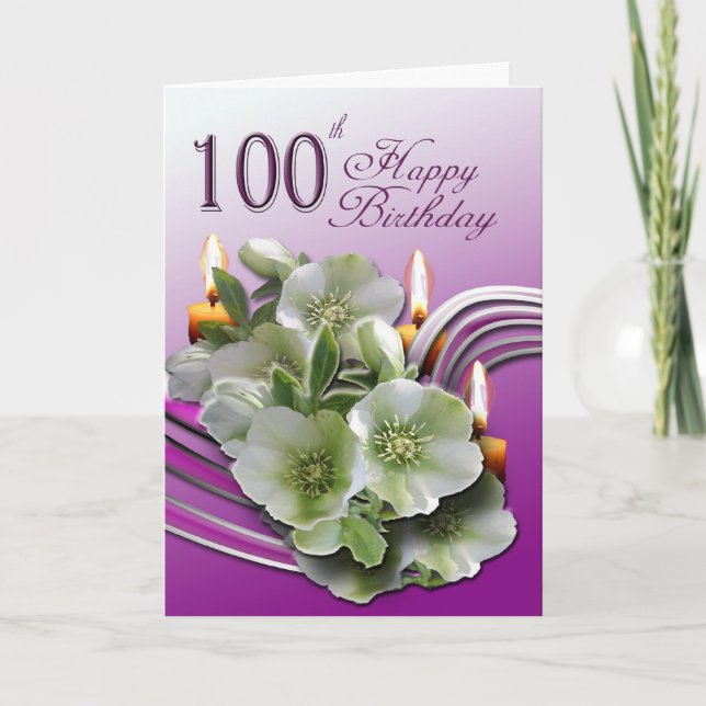 100th carte florale de félicitations (Devant)