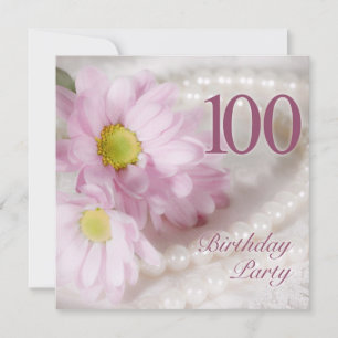 100th Invitation de fête d'anniversaire avec des