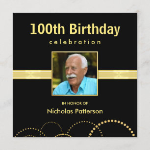 100th Invitations de fête d'anniversaire - photo