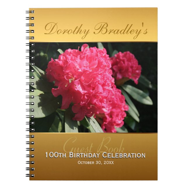 100th Livre d'invité de rhododendron de (Devant)