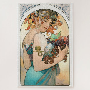 1014 Puzzle - Dame aux raisins Mucha