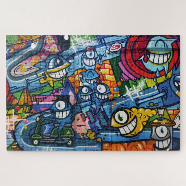 1014 Puzzle - Street Art Drôle (Horizontal)