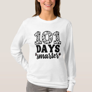 101 Jours d'école Chien Dalmatien Funny T-shirt