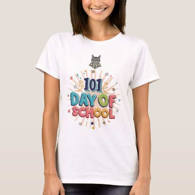 101 Jours D'École T-shirt Chat Dalmatique (Devant)