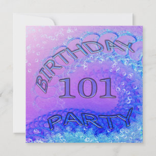 101e invitation à la fête d'anniversaire, Abstrait