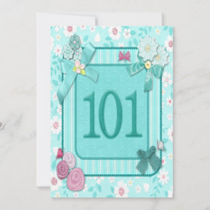 101e invitation de fête d'anniversaire