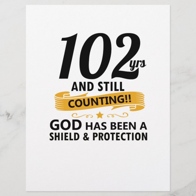 102 ans et toujours en cours d'anniversaire (Devant)